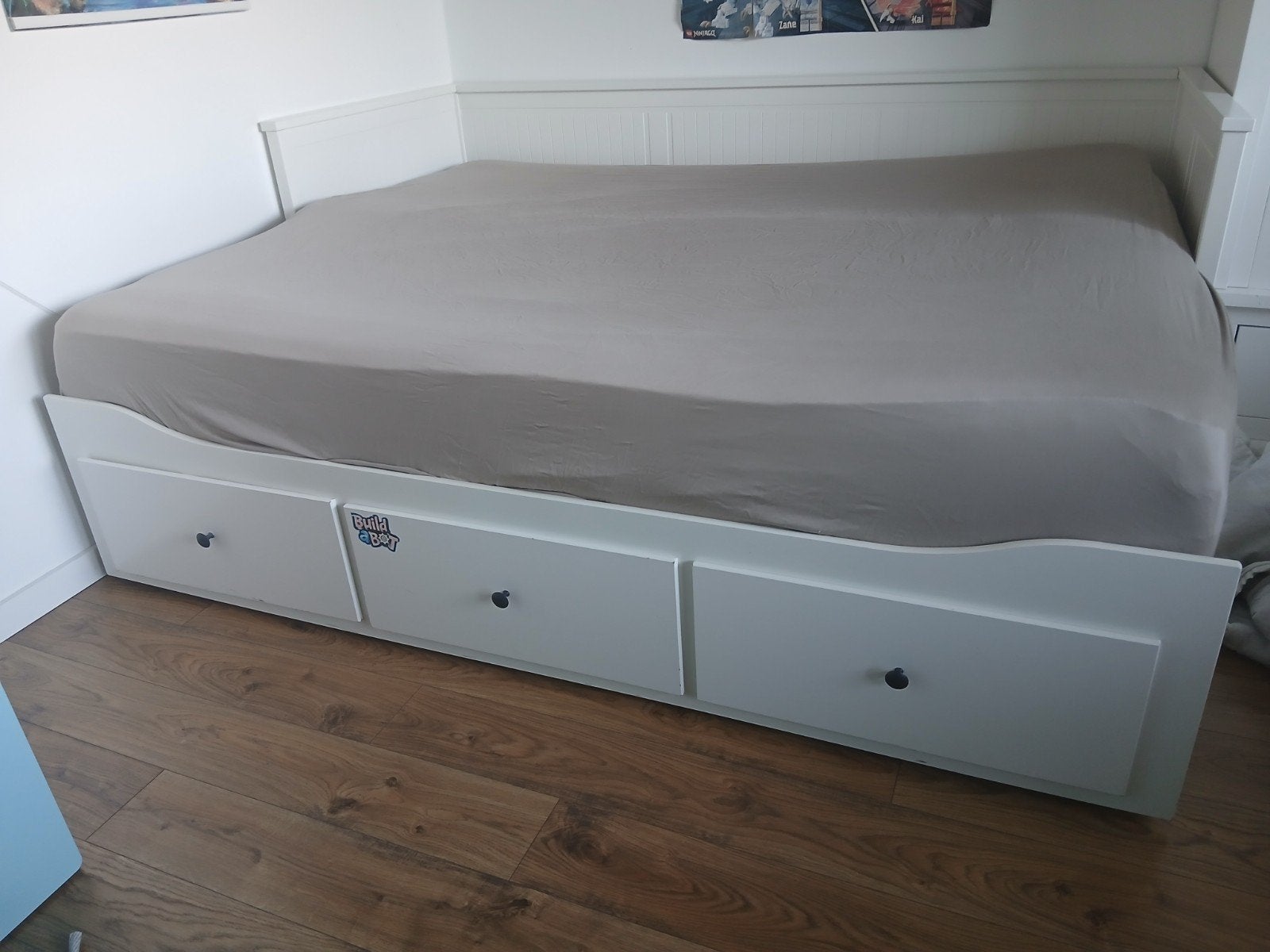 IKEA Hemnes bedbank, Ophalen, Gebruikt, Wit, Tweepersoons
