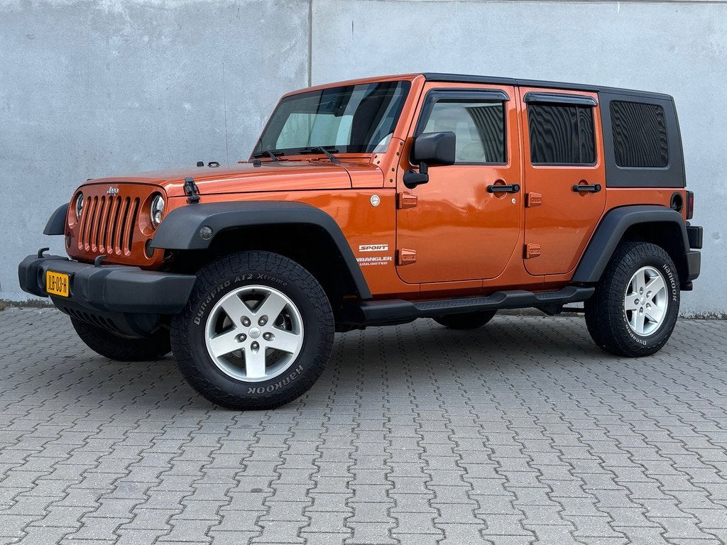 Jeep Wrangler Unlimited 3.8 Sport | Cabrio hardtop, Auto's, Jeep, Euro 5, Stof, Gebruikt, Zwart