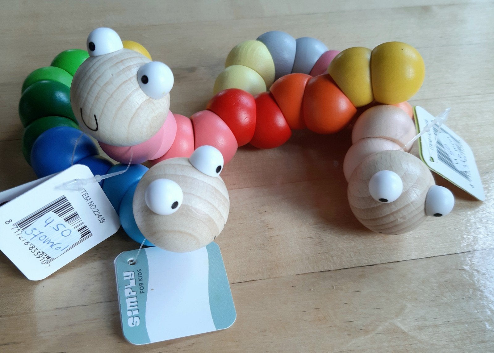 beweegbare rupsen van hout nieuw enig kraamcadeau!, Ophalen of Verzenden, Nieuw, Overige typen