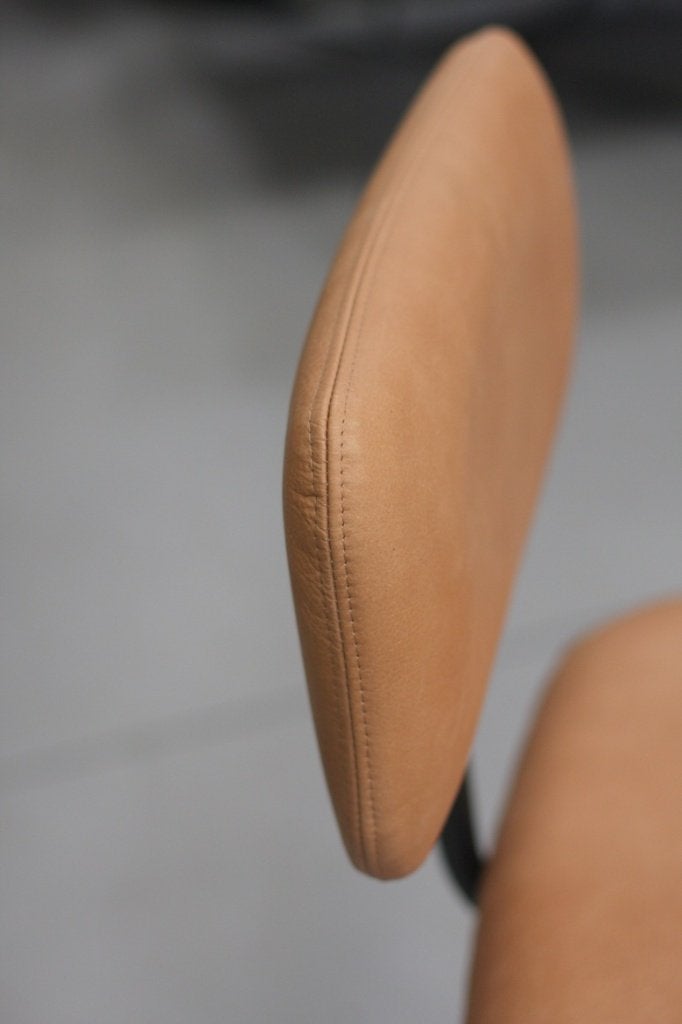 Luxe barstoel barkruk ZIPP Jess Design metaal leer naturel, Ophalen, 5 krukken of meer, Met voetsteun, 60 tot 90 cm