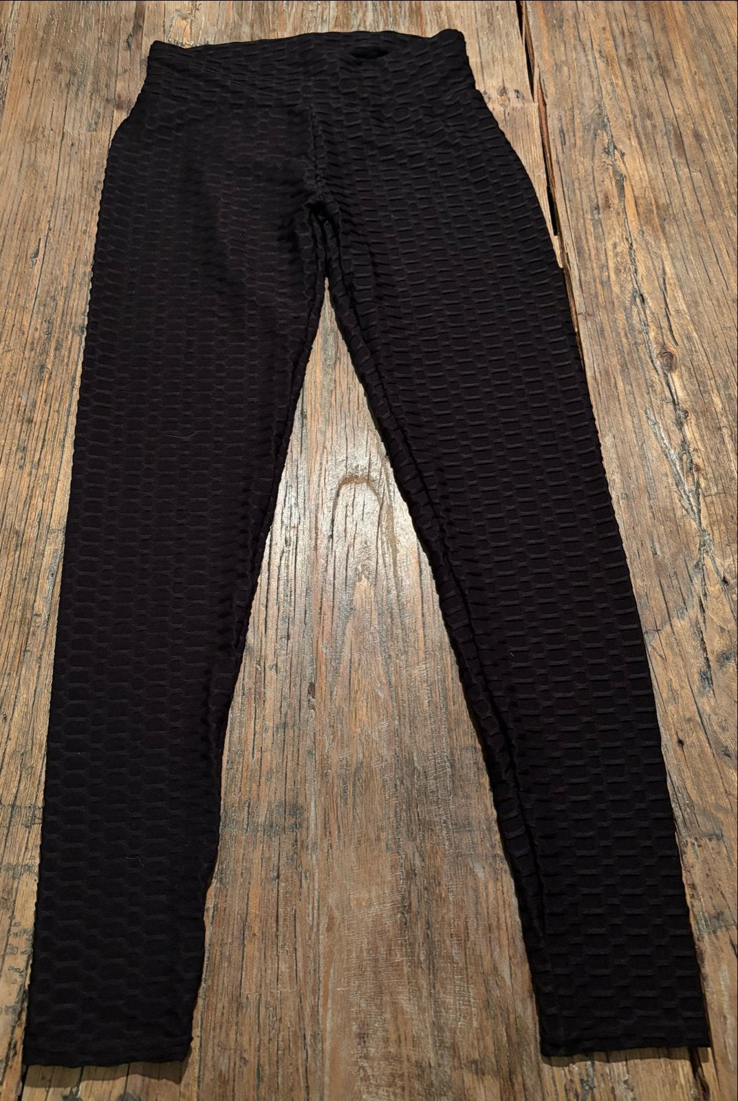 Zwarte Honeycomb Scrunch Butt Sportlegging S/M, Zwart, Ophalen of Verzenden, Maat 36 (S), Fitness of Aerobics
