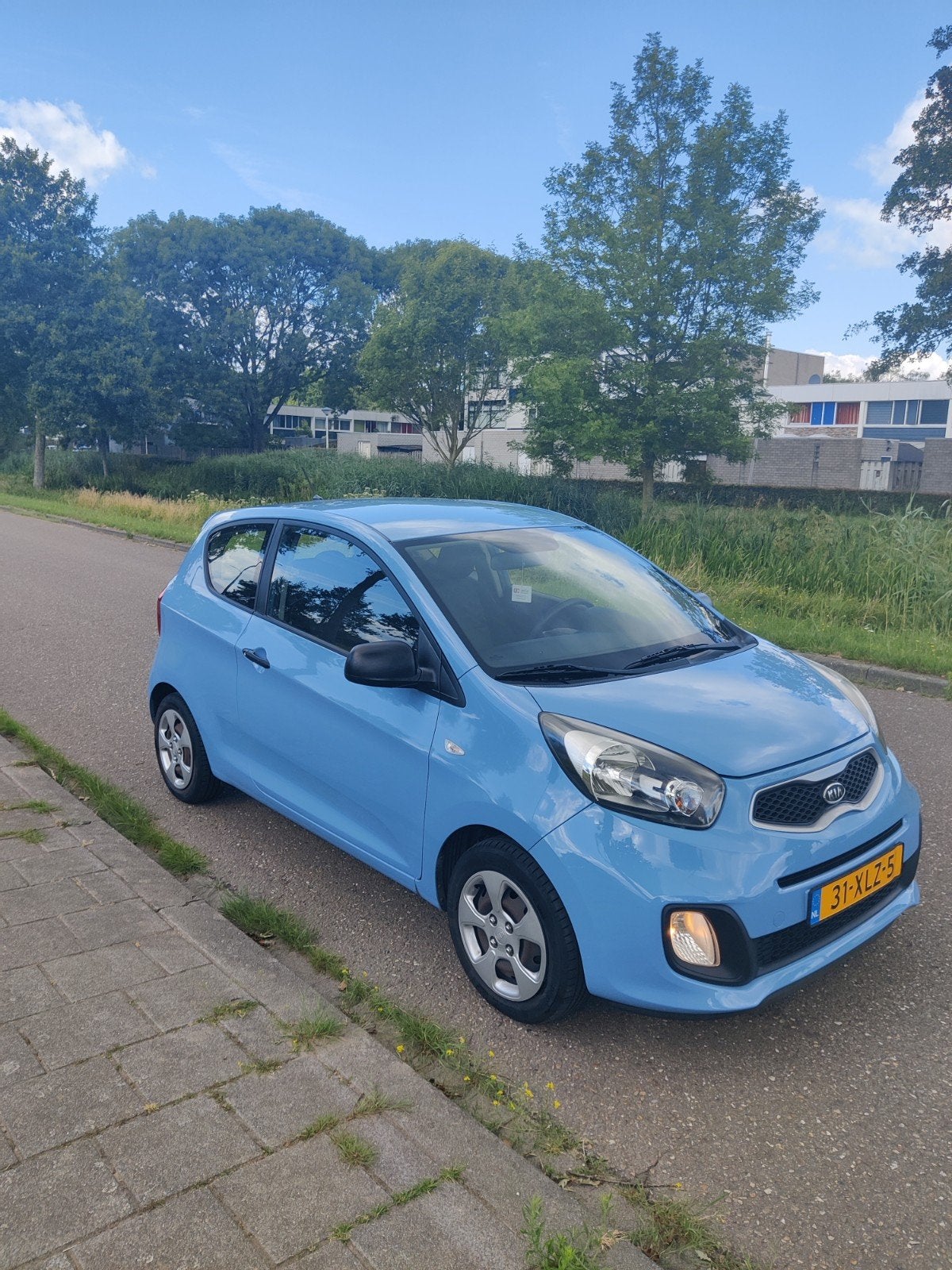 Kia Picanto 1.0 Cvvt 3-DRS 2012 Blauw.2de eigenaar .88674 km, Auto's, Voorwielaandrijving, Origineel Nederlands, 24 km/l, Handgeschakeld