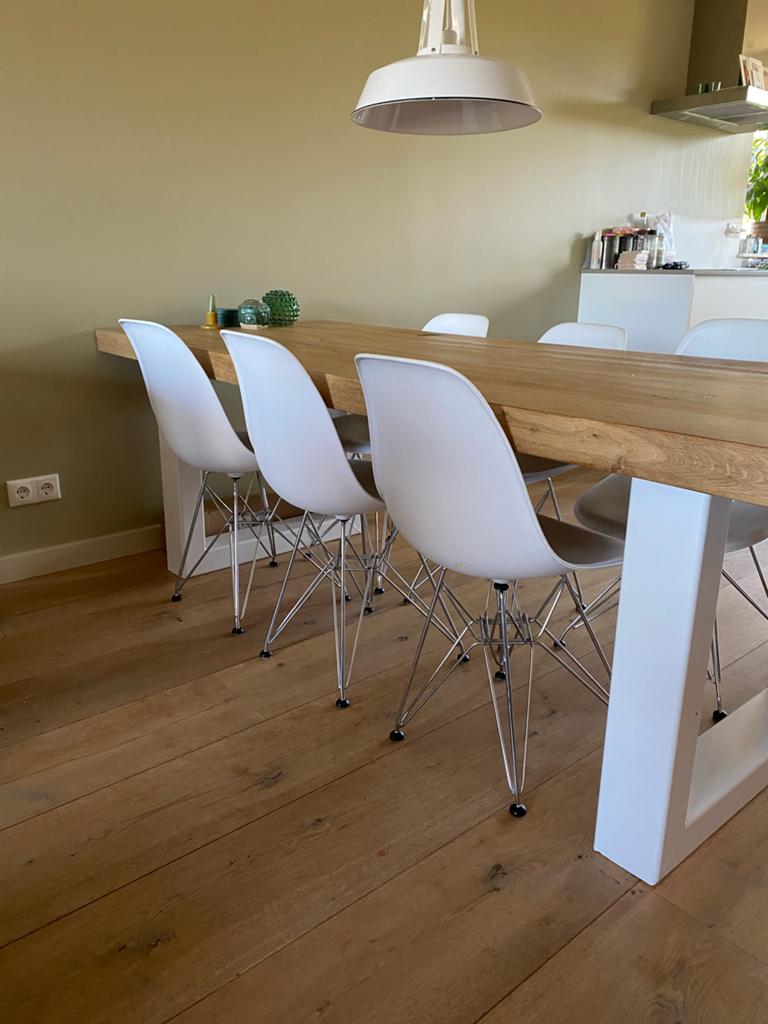 6x Replica Vita Eames eetkamerstoelen - Loods 5, Ophalen, Kunststof, Gebruikt, Wit