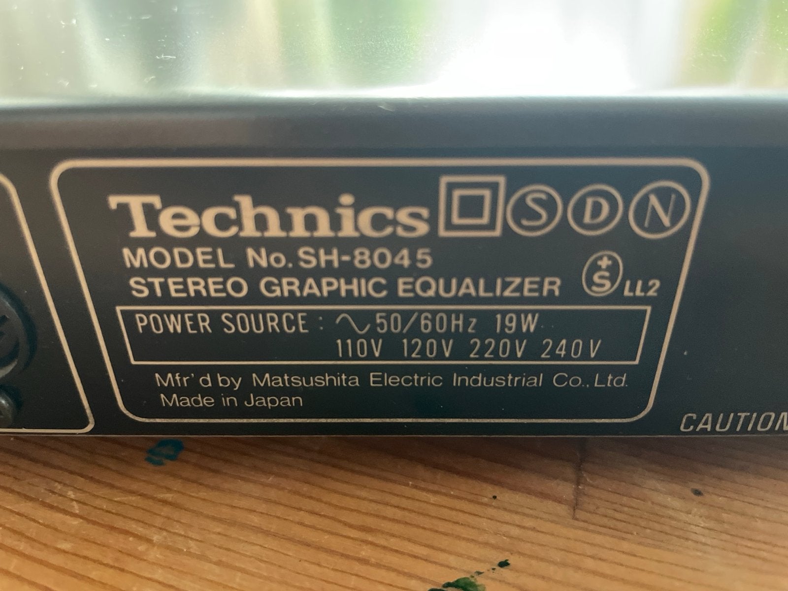 Technics SH-8045 Stereo Grafische Equalizer, Audio, Tv en Foto, Versterkers en Receivers, Overige merken, Gebruikt, Ophalen of Verzenden