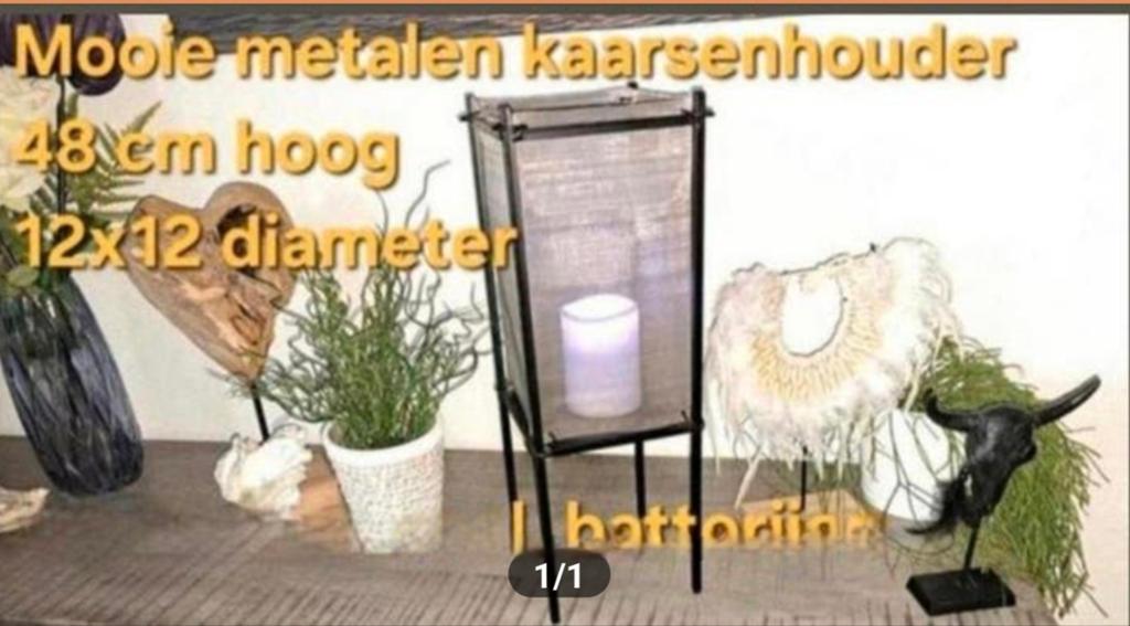 Industriële metalen kaarsenhouder (excl. kaars).

In nieuwst, Huis en Inrichting, Woonaccessoires | Kandelaars en Kaarsen, Zwart
