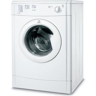 Indesit EcoTime IDV75 7 kg wasdroger wit, Ophalen, 6 tot 8 kg, Gebruikt, Luchtafvoer