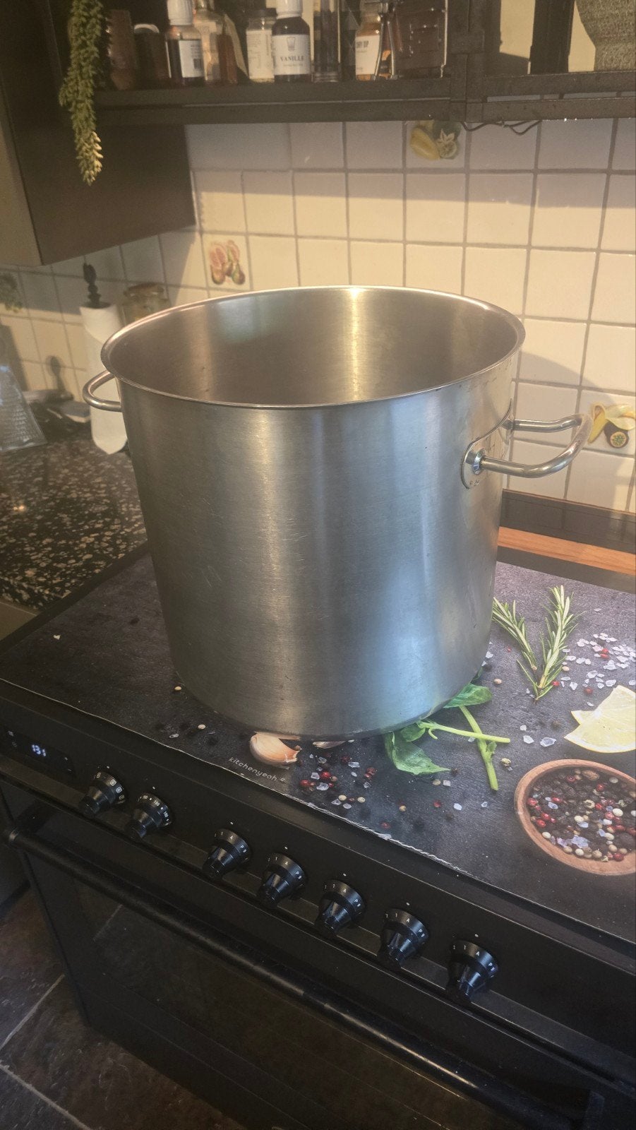 Grote RVS Kookpan 50 Liter - Inductie Geschikt, Ophalen