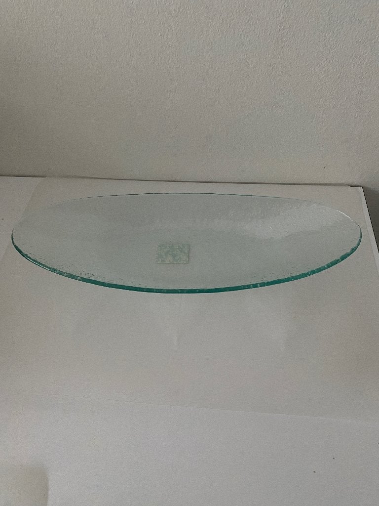 Ovale glazen schaal, Schaal, Ophalen of Verzenden, Ovaal, Glas