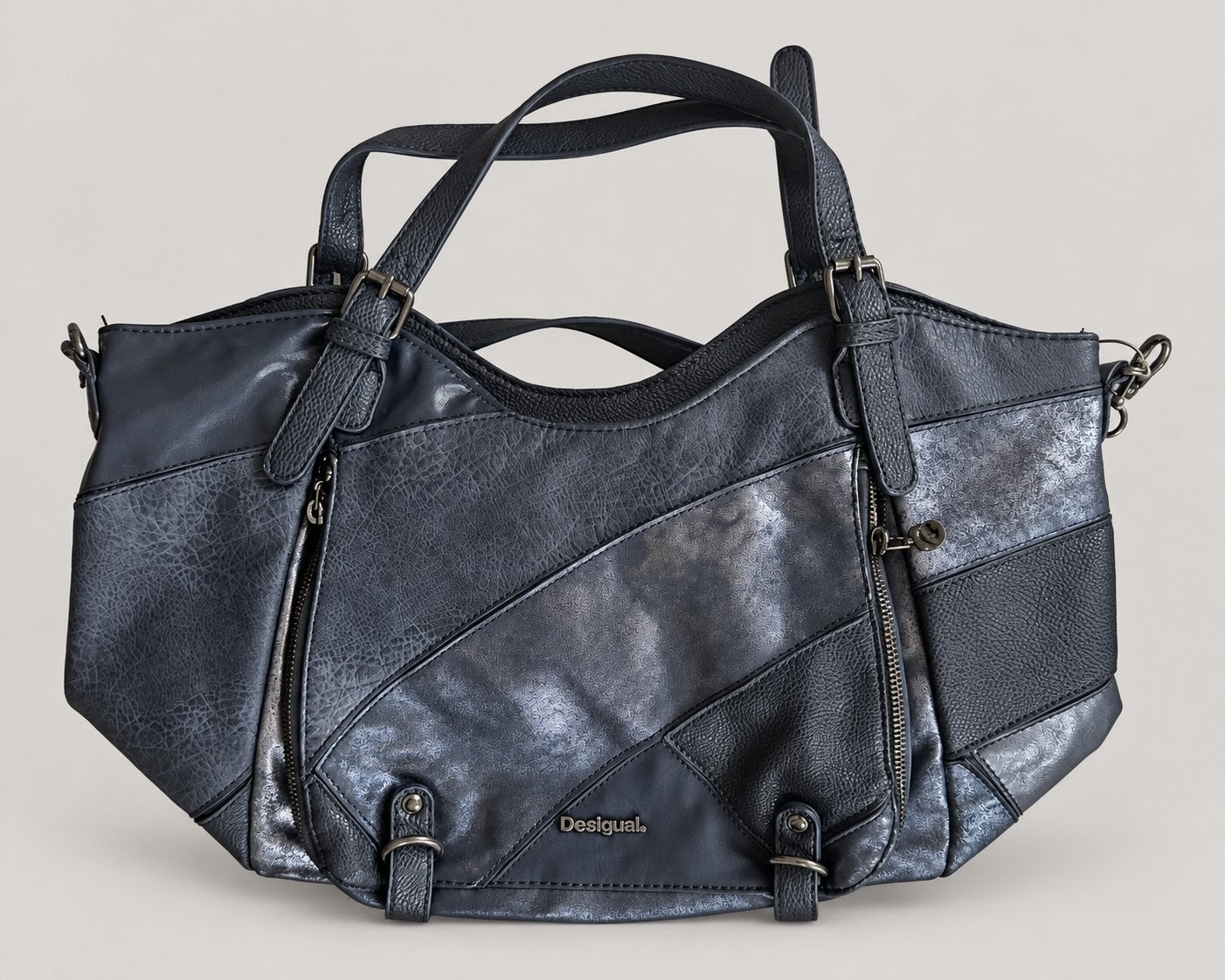 Desigual stijlvolle Handtas, Ophalen of Verzenden, Gebruikt, Blauw, Handtas