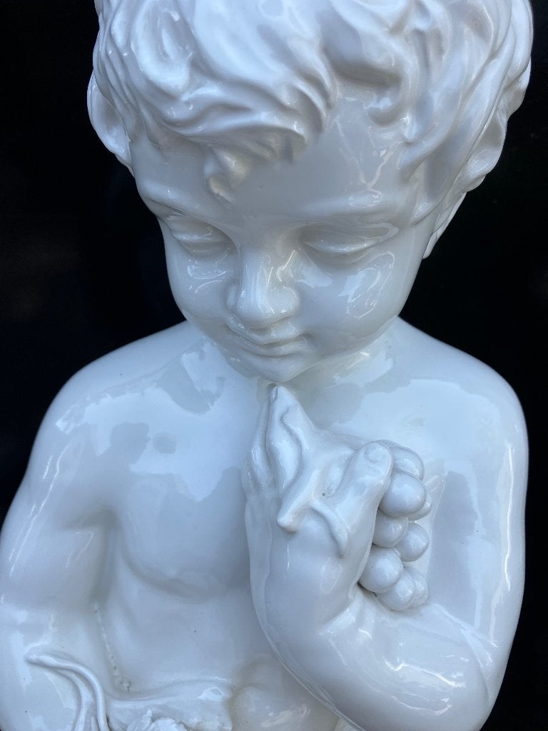 Groot Porseleinen putto beeld op zuil, Ophalen