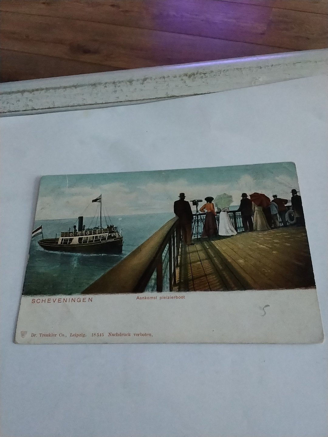 Oude Ansichtkaart Scheveningen - Aankomst Plezierboot, Ophalen of Verzenden, Voor 1920, Zuid-Holland
