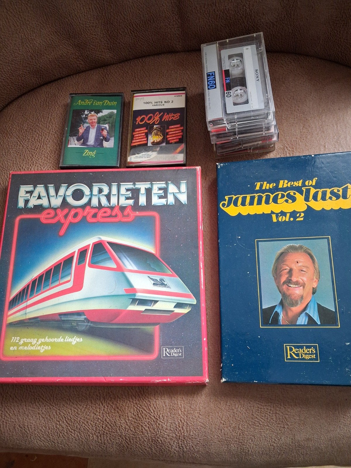 Kastvondst: Diverse cassettebandjes, o.a. Favorieten Express, Cd's en Dvd's, Gebruikt, Ophalen of Verzenden, Voorbespeeld, Pop