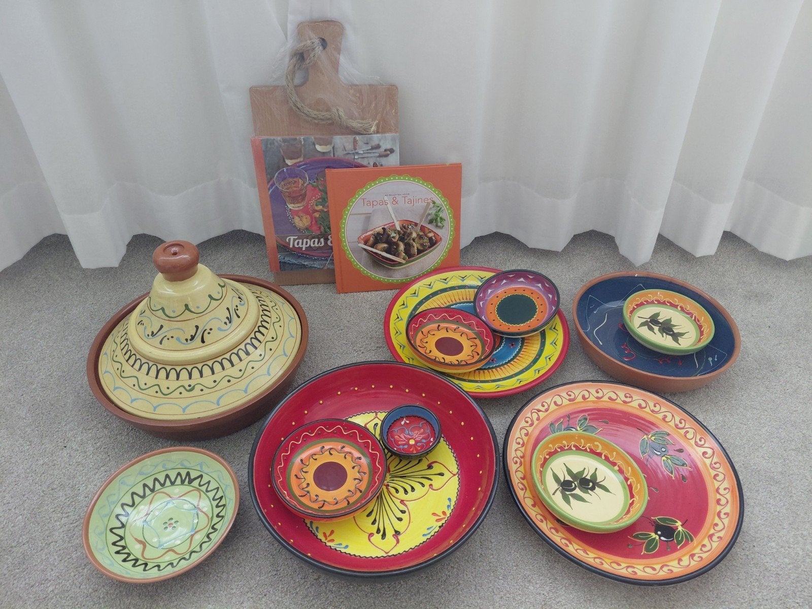 Tapas servies, tajine en kookboeken, Ophalen, Nieuw, Overige stijlen, Aardewerk