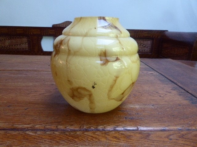 Art deco opaline vaas, Scailmont – Henri Heemskerk