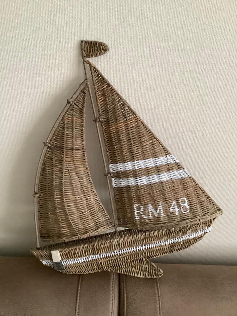 Riviera Maison rattan boot, Ophalen, Zo goed als nieuw, Rond, Riet