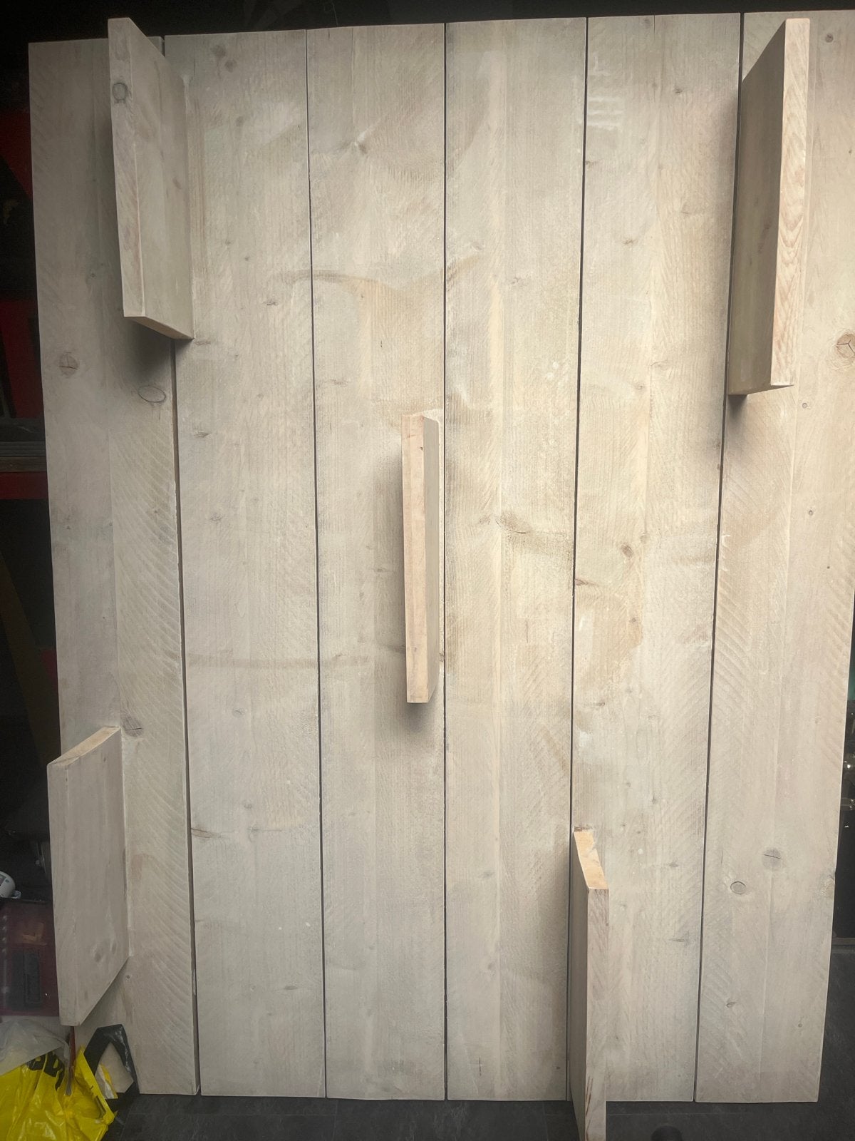 Groot Steigerhouten Wandpaneel White Wash 120x160 cm, Huis en Inrichting, Woonaccessoires | Wanddecoraties, Ophalen, Gebruikt