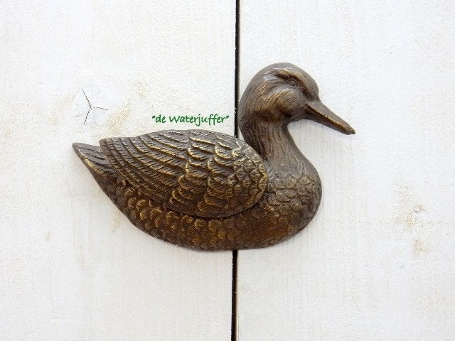 013* Bronzen deurklopper (Boven €75 geen verzendkosten), Tuin en Terras, Ophalen of Verzenden, Nieuw, Overige materialen, Dierenbeeld