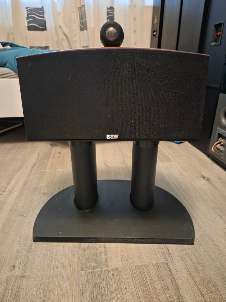 B&W Nautilus HTM2 Centerspeaker met originele standaard, Audio, Tv en Foto, Ophalen, Zo goed als nieuw, 60 tot 120 watt, Bowers & Wilkins (B&W)