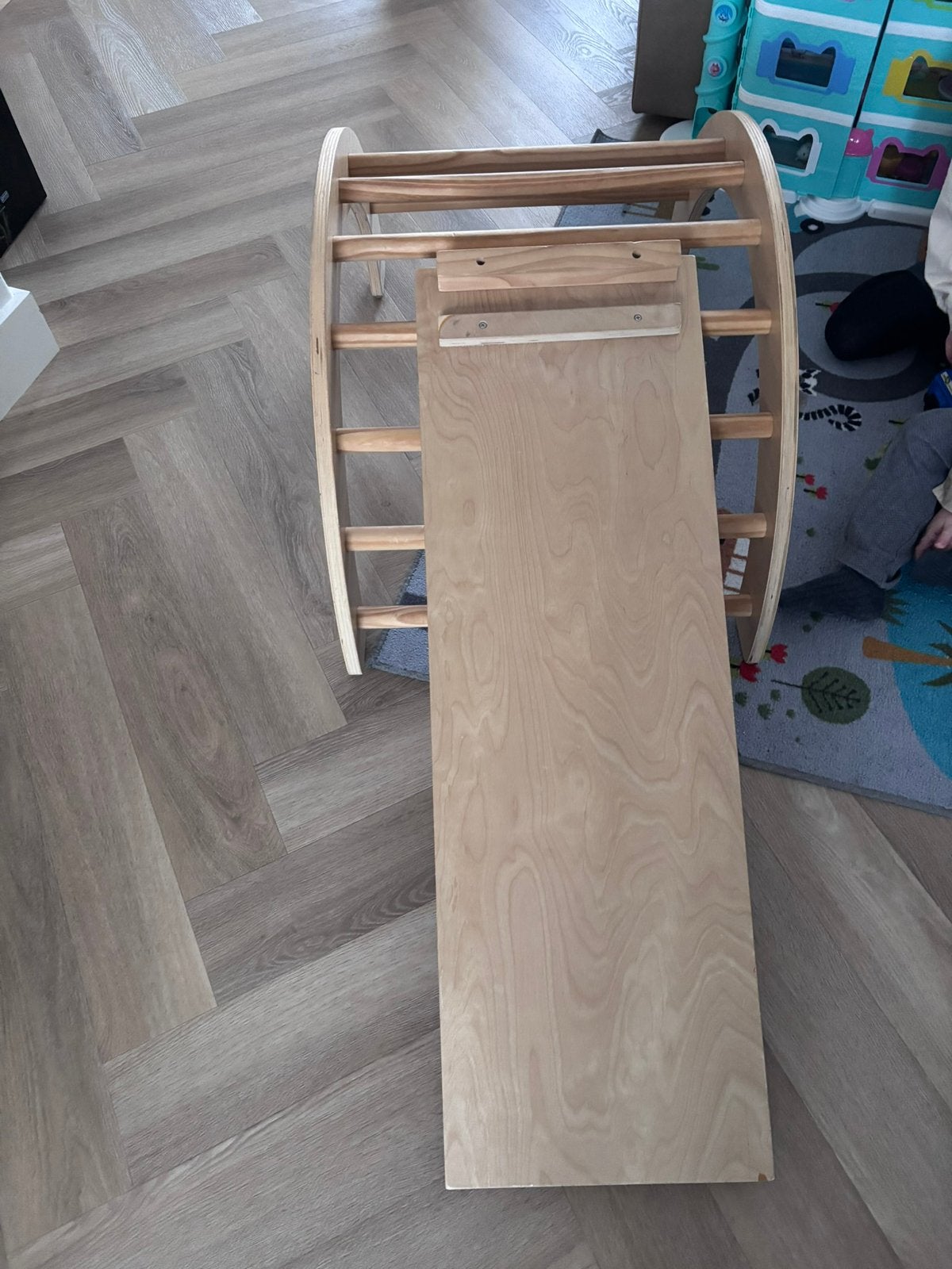 Houten klimrek met glijbaan, Kinderen en Baby's, Speelgoed | Houten speelgoed, Ophalen, Gebruikt, Overige typen