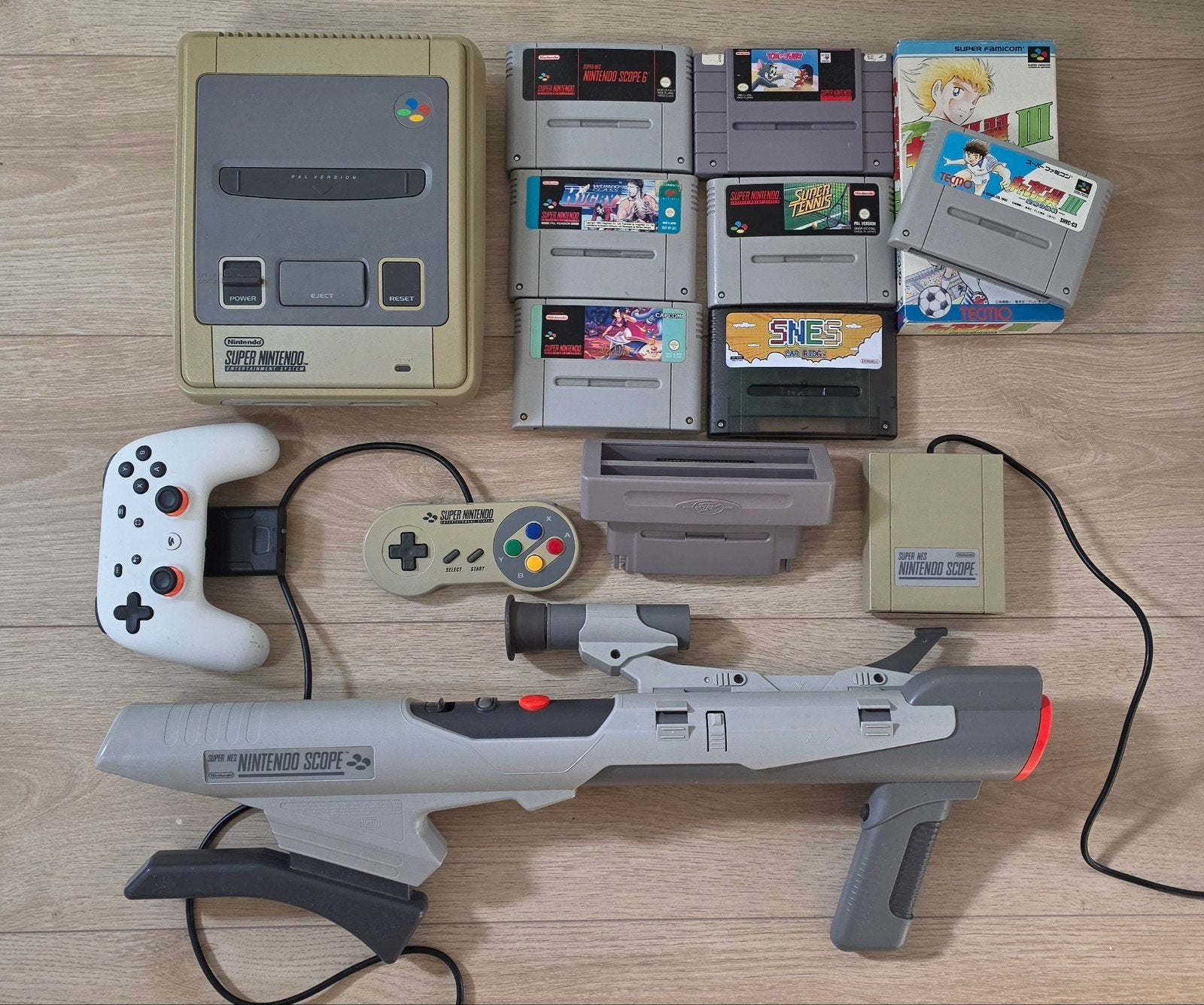 SNES super Nintendo met veel extra's 

- Ninte, Spelcomputers en Games, Spelcomputers | Nintendo Super NES, Verzenden, Gebruikt