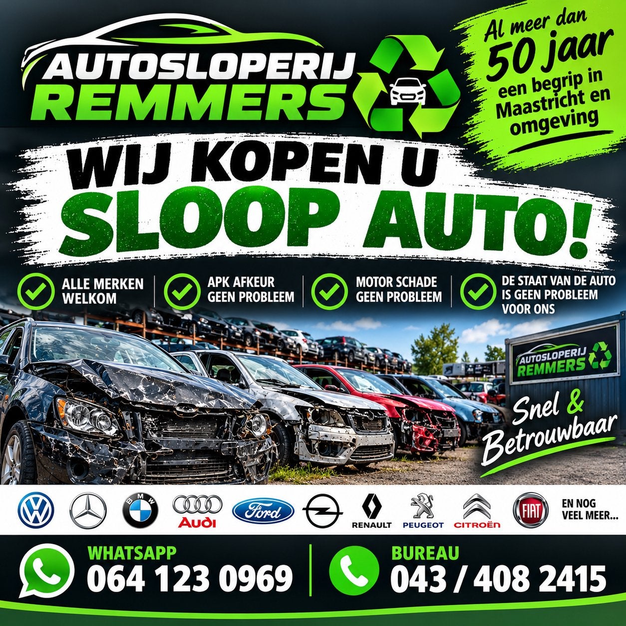 Sloop auto inkoop., Eén persoon