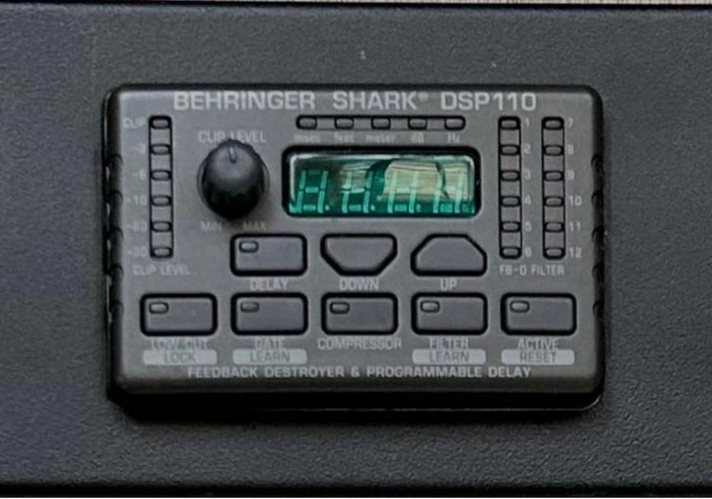 Behringer Shark DSP110 Feedback Destroyer/Delay, Ophalen of Verzenden, Gebruikt, Delay of Echo