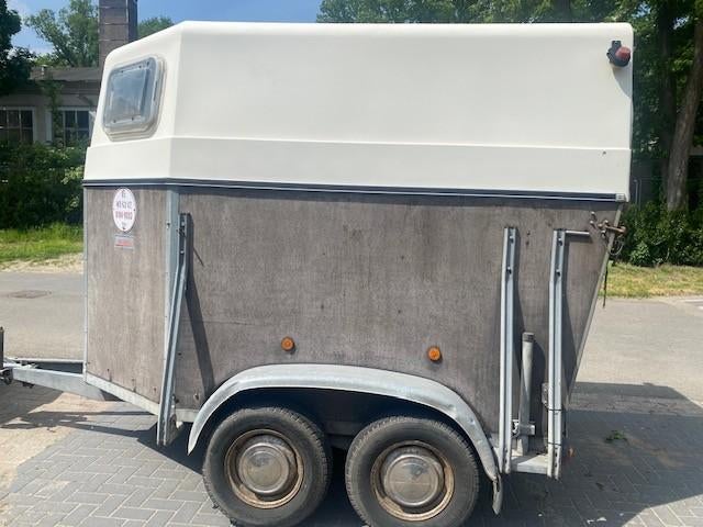 Nette 2-paards trailer, Ophalen, Gebruikt, Hout, 2-paards trailer