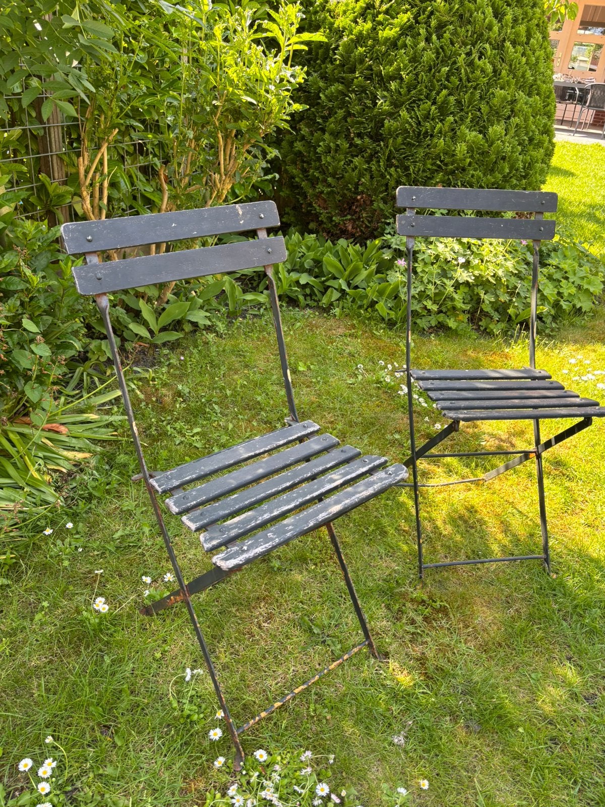 Tuinstoelen hout, inklapbaar, Tuin en Terras, Tuinstoelen, Ophalen, Gebruikt, Hout, Inklapbaar