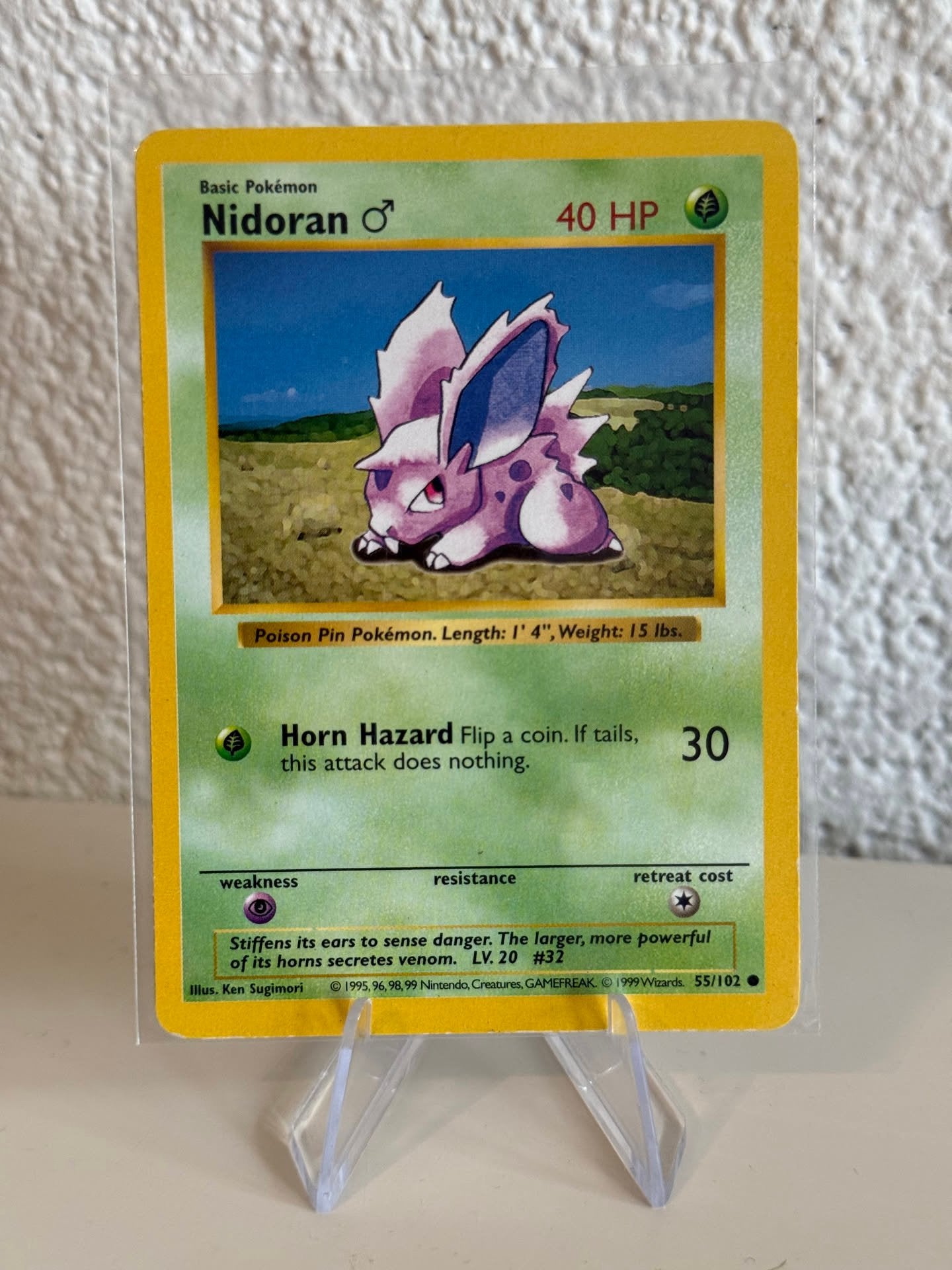 Pokemon | Nidoran  | 55/102, Ophalen of Verzenden, Zo goed als nieuw, Losse kaart