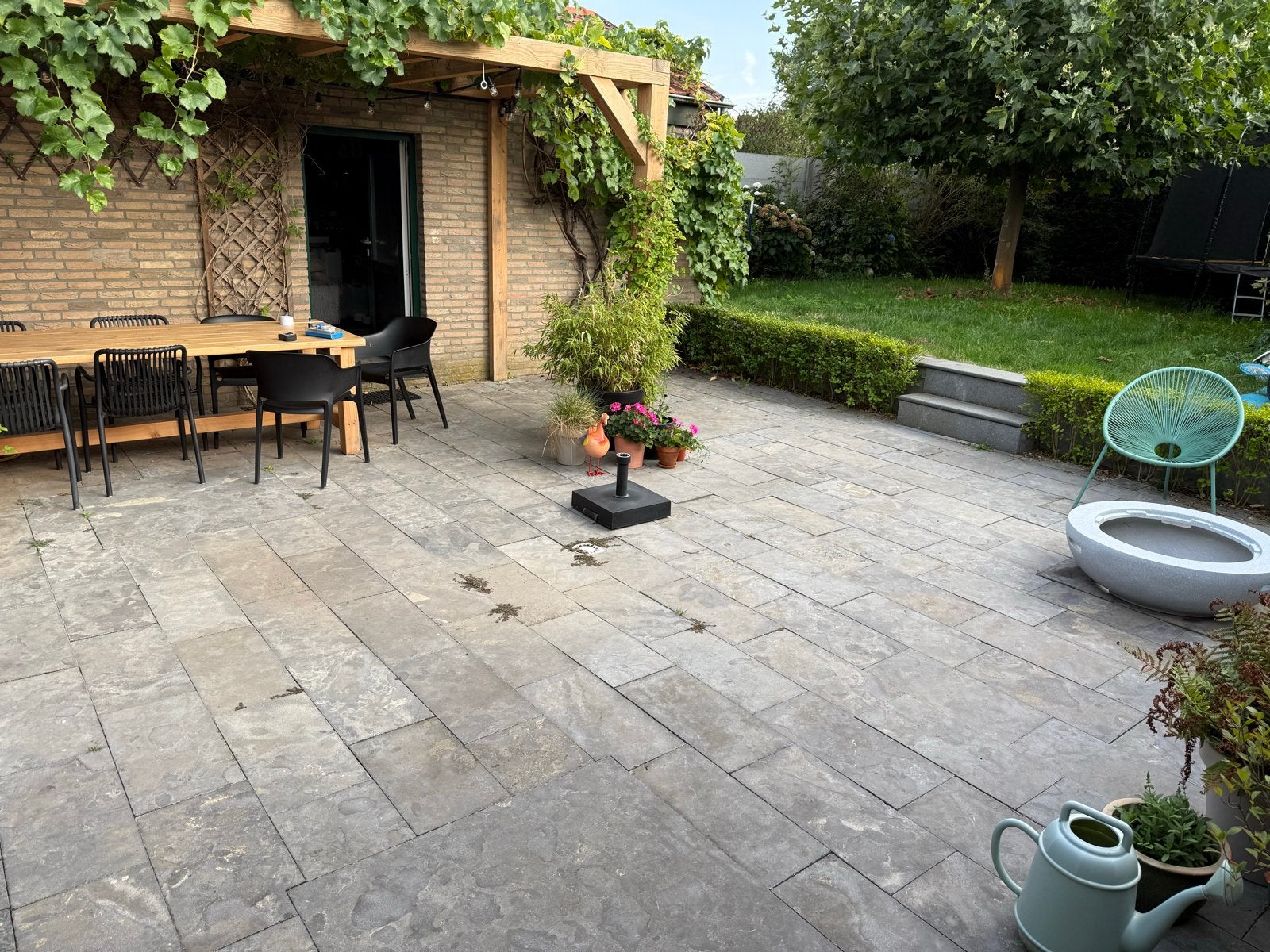 Diverse partij terrastegels: 66m² totaal, Tuin en Terras, Ophalen, Overige materialen, Gebruikt, 10 m² of meer