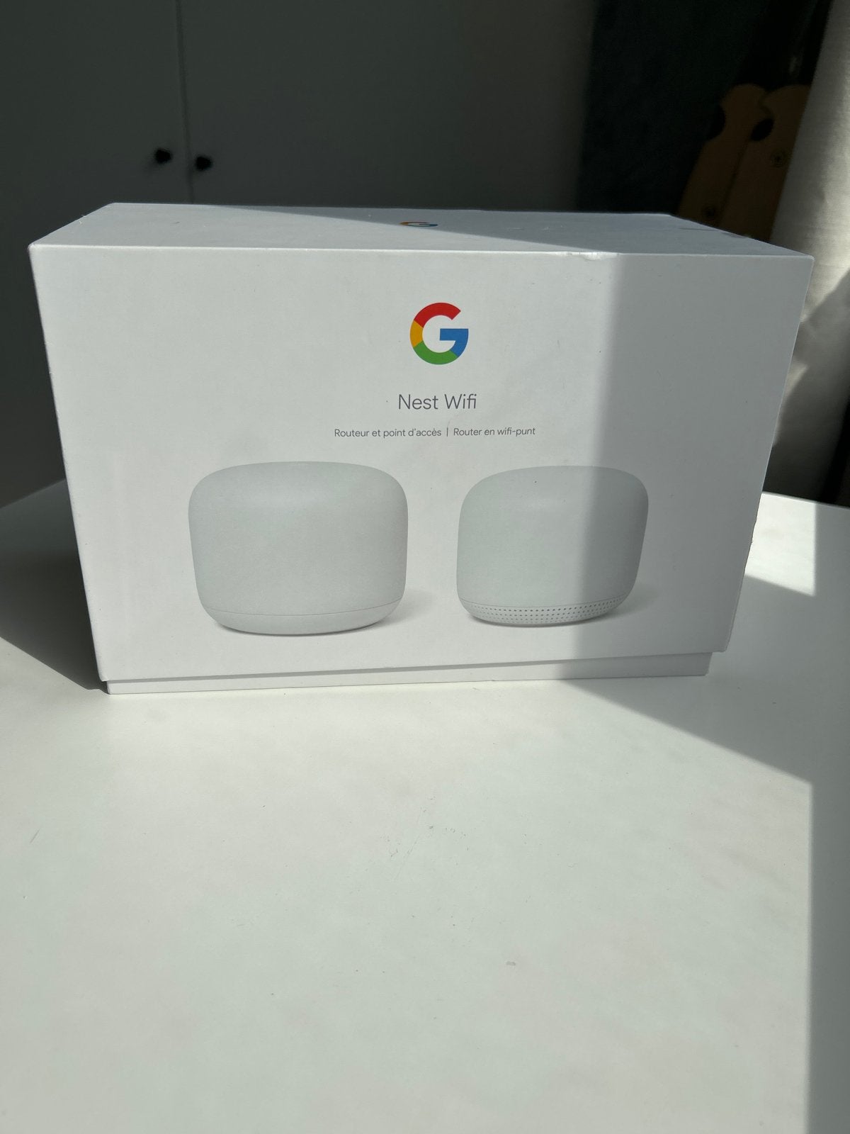 Google Nest Wifi Router + Wifi-punt met Google Assistant, Ophalen of Verzenden, Zo goed als nieuw, Router