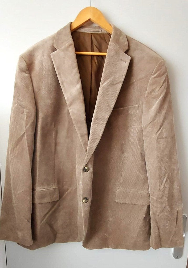 C&A Regular Fit Corduroy Colbert - Maat XXL, Kleding | Heren, Kostuums en Colberts, Beige, Overige maten, Zo goed als nieuw, C&A