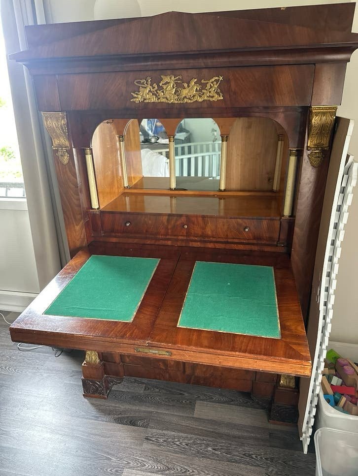 Antieke Secretaire/Bureau - Empire Stijl, Ophalen, Zo goed als nieuw