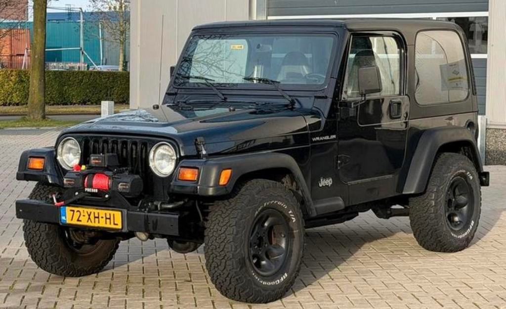 ‼️JEEP WRANGLER TJ CABRIO 4WD‼️ ZWART HARD/SOFTTOP BJ1997‼️, Auto's, Jeep, 2500 cc, 1800 kg, 4 cilinders, Zwart