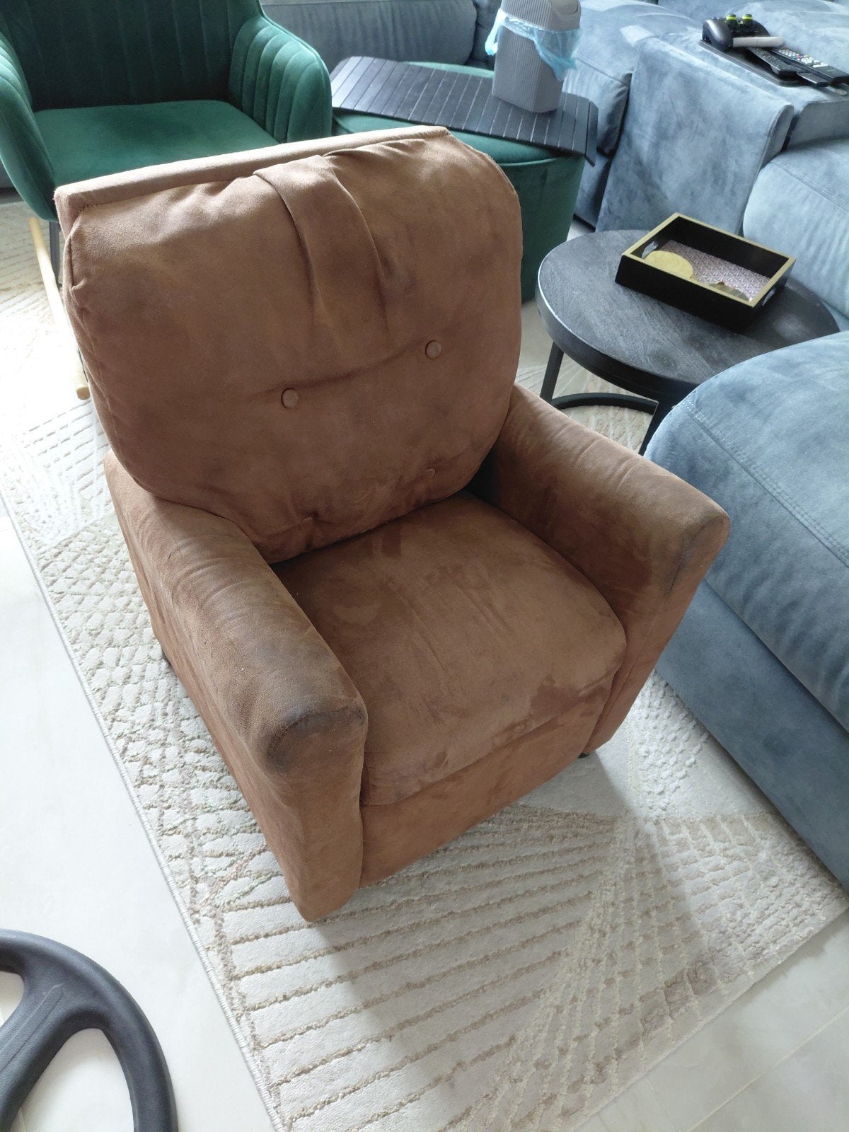 Stevige relaxfauteuil voor kinderen (Seats and Sofa's), Ophalen, Gebruikt, Minder dan 75 cm, Stof