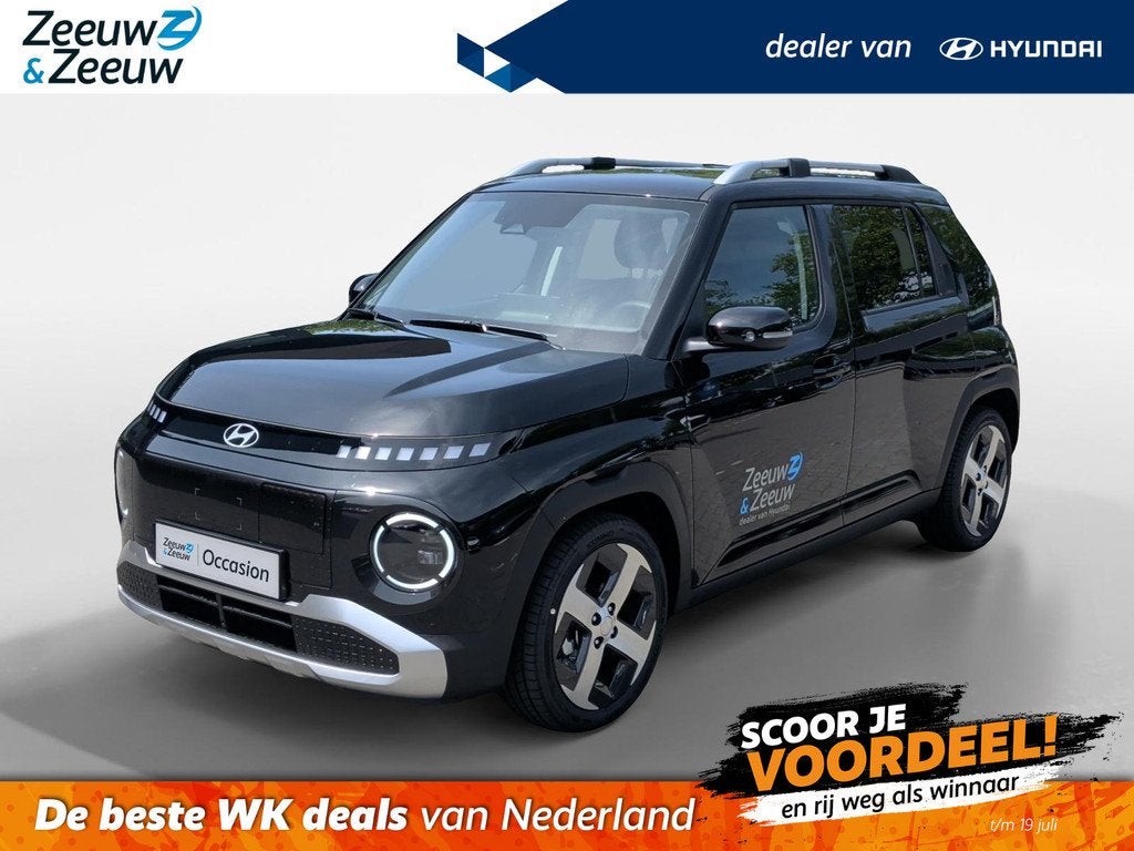 Hyundai INSTER Evolve Sky 49 kWh | Demo | Schuif/kanteldak |, Auto's, Hyundai, Stof, 116 pk, Zwart, Origineel Nederlands