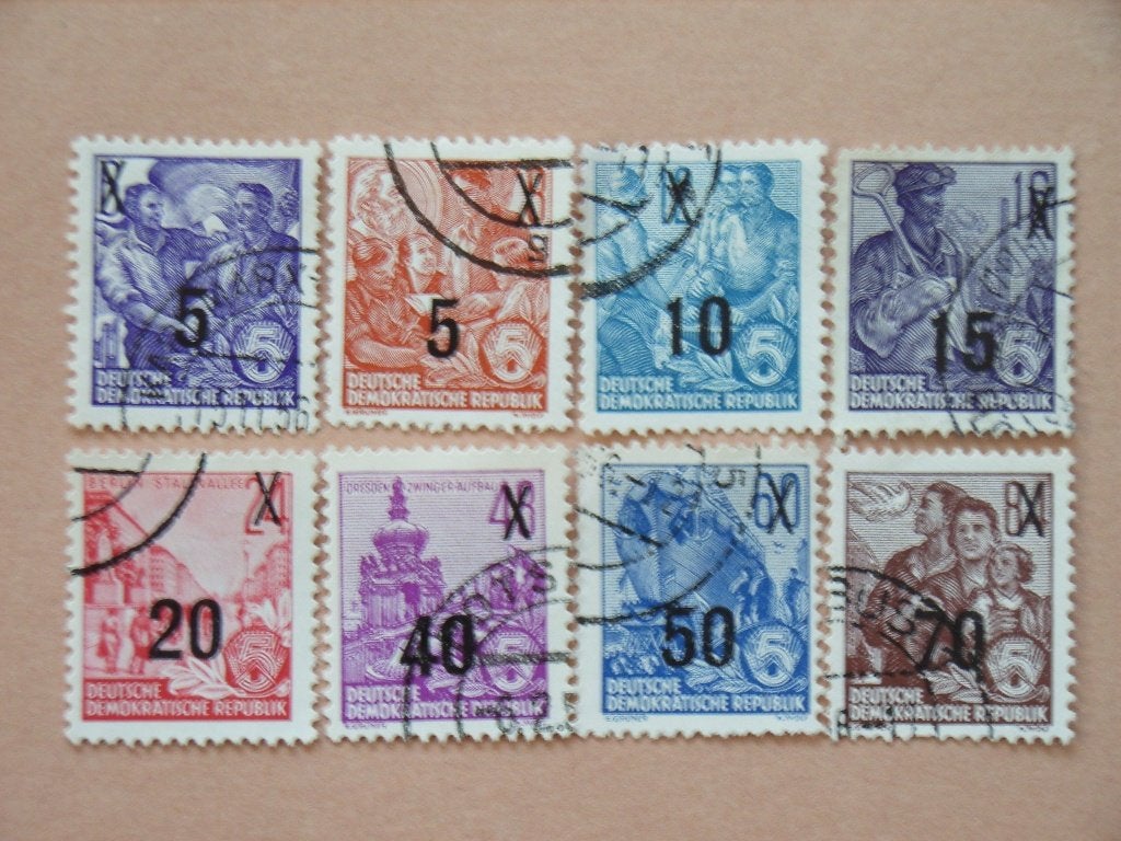 NB  DDR 435-442, Ophalen of Verzenden, DDR, Gestempeld