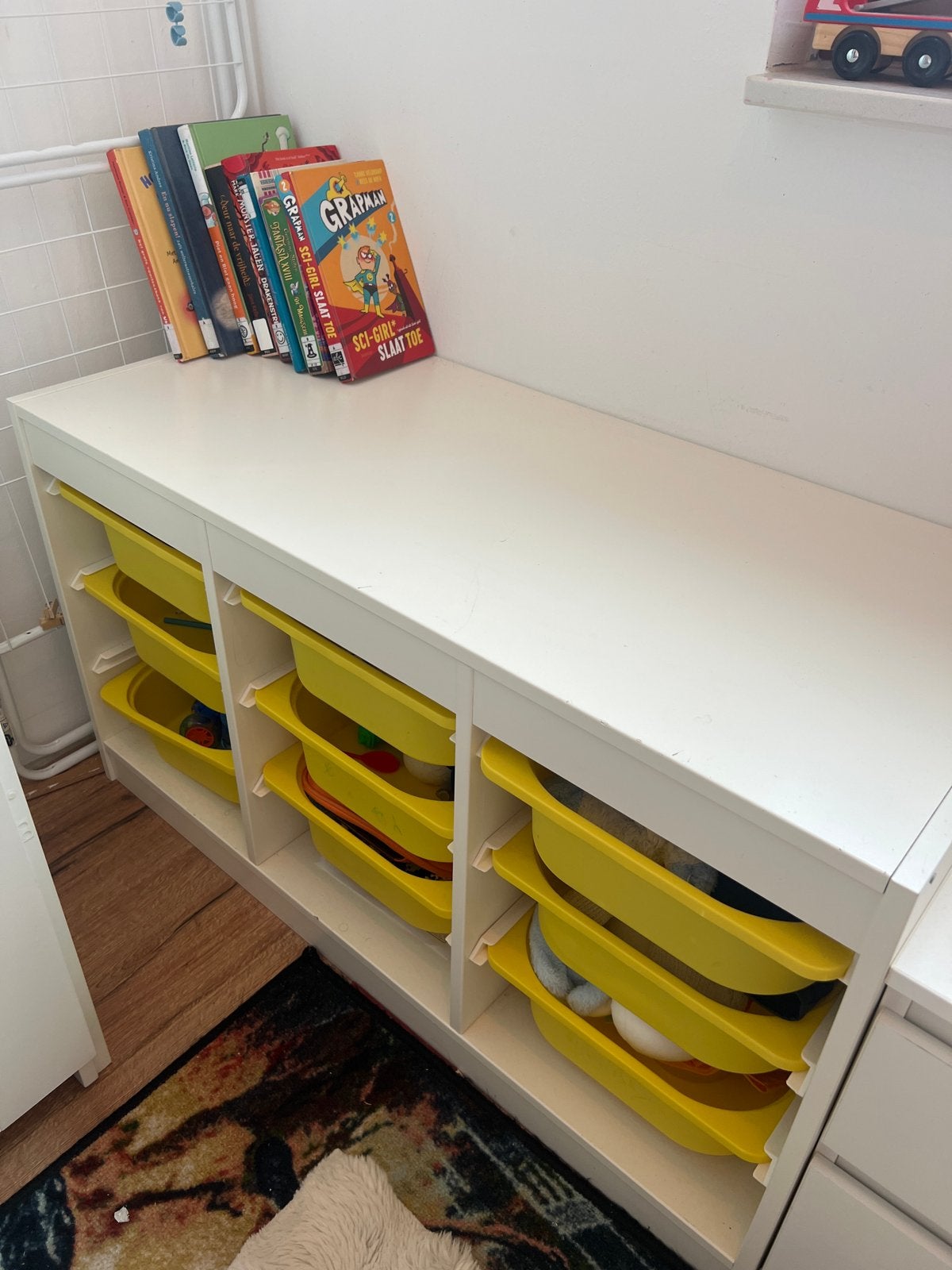 IKEA Trofast opbergkast met gele bakken, Kinderen en Baby's, Ophalen, Zo goed als nieuw, Kast