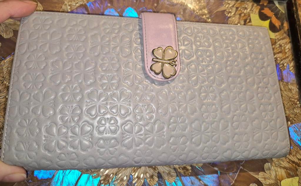 Ted Baker leren clutch portemonnee, Sieraden, Tassen en Uiterlijk, Portemonnees, Ophalen of Verzenden, Zo goed als nieuw, Roze