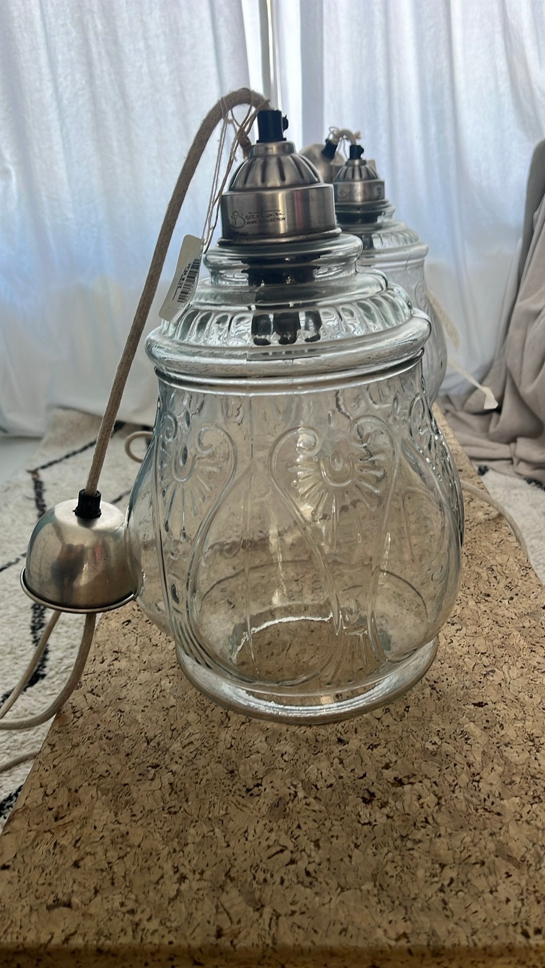 Nieuw Braxton hanglamp 2 stuks glas, Ophalen, Nieuw