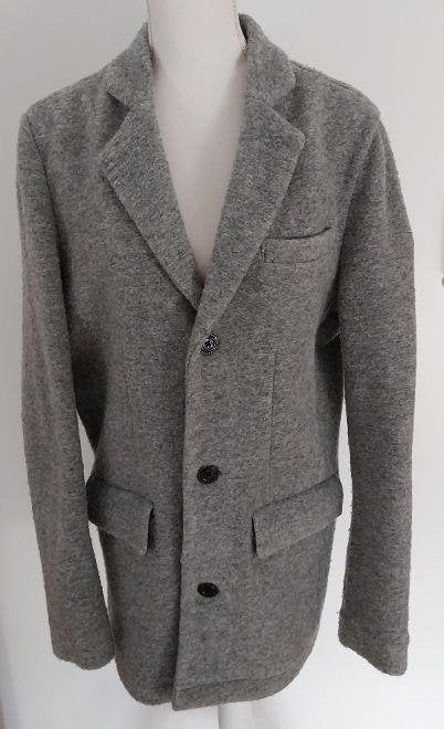 Dstrezzed wollen herenjas / casual blazer grijs  Maat L ZGAN, Maat 52/54 (L), Dstrezzed, Ophalen of Verzenden, Zo goed als nieuw