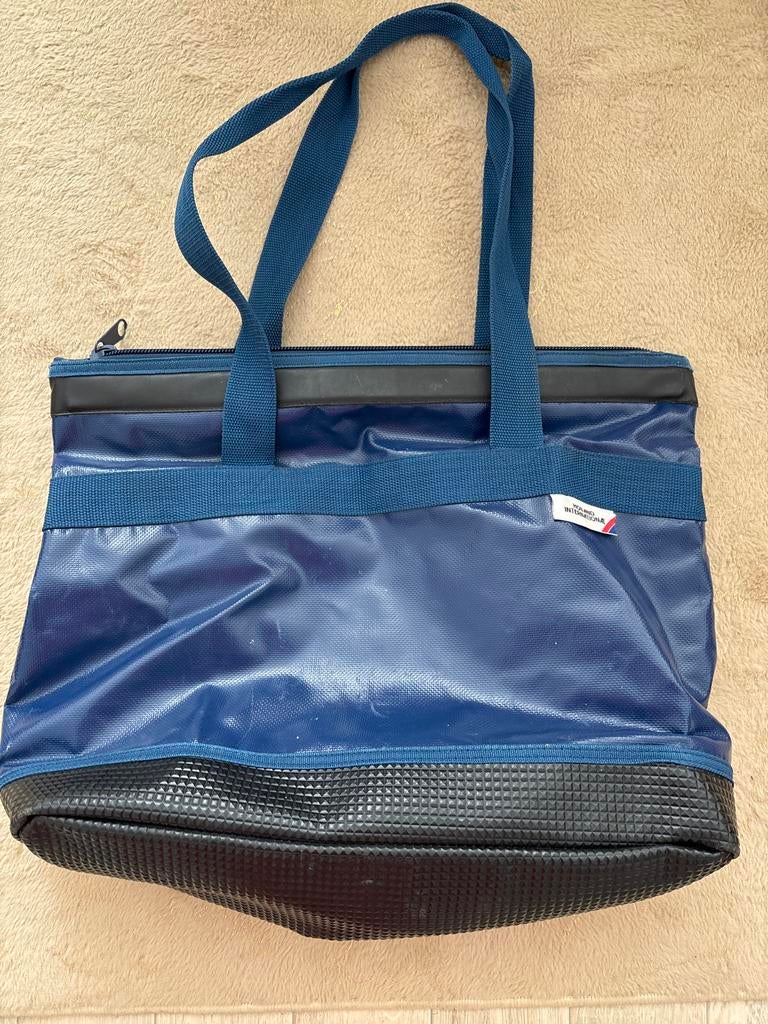Blauwe sporttas met rits, Ophalen of Verzenden, Gebruikt, Unisex volwassen
