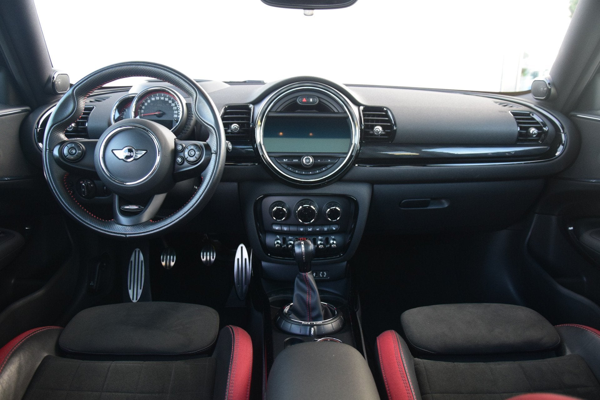 MINI Clubman 2.0 John Cooper Works ALL4 Chili Harman Kardon, Auto's, 232 pk, Gebruikt, 4 cilinders, Leder en Stof