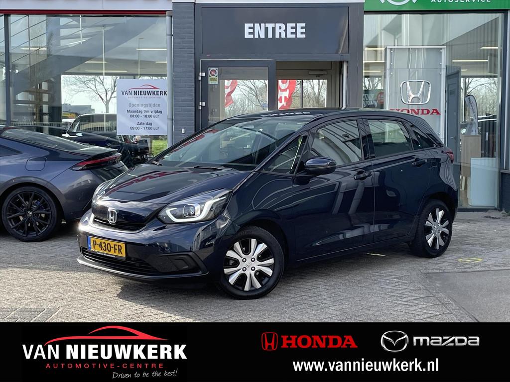 HONDA Jazz 1.5 e:HEV 109pk Hybrid Automaat Elegance | Carpla, Auto's, Honda, 12 maanden, Stof, Blauw, Origineel Nederlands