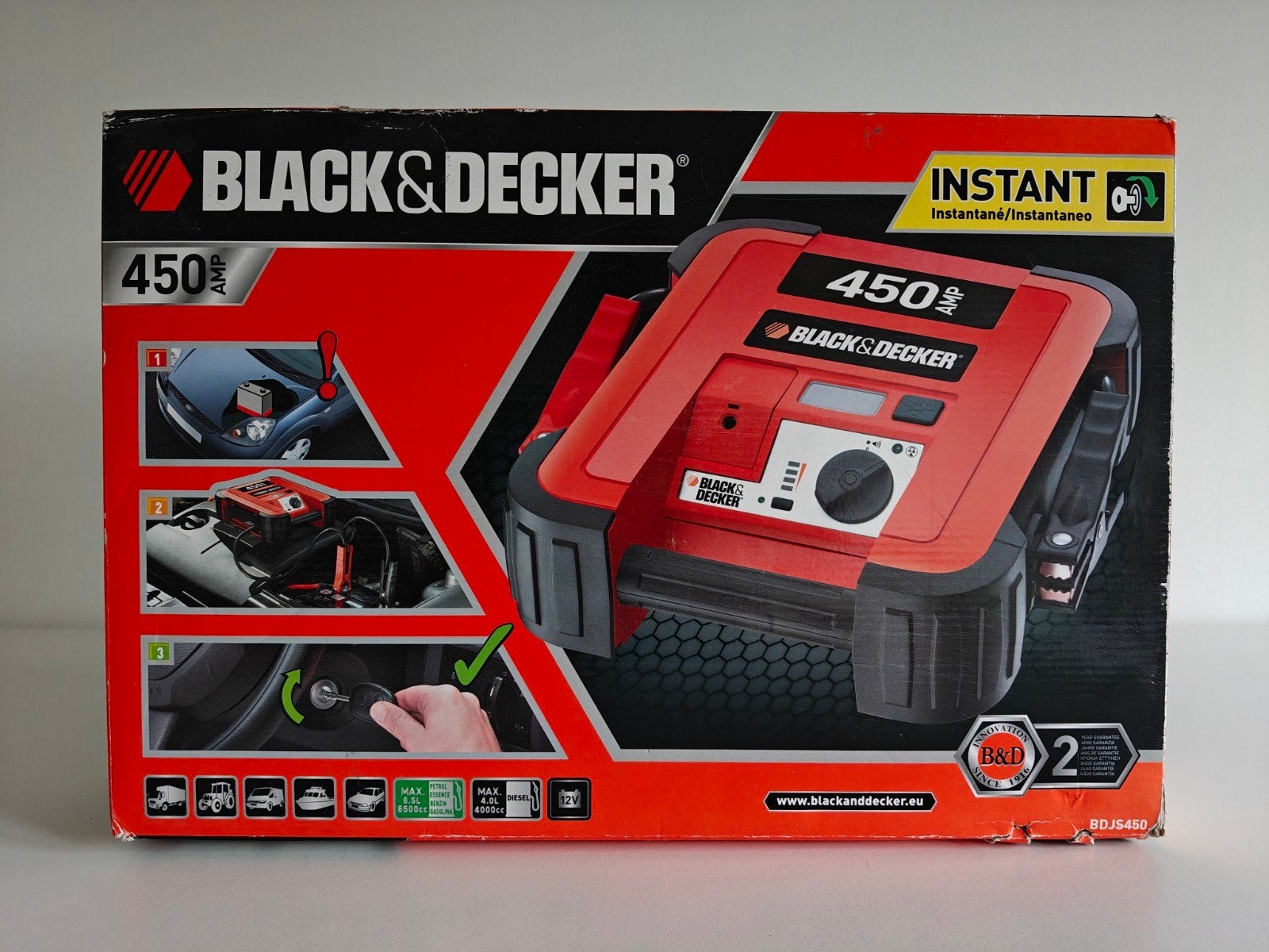 Black&Decker Jumpstarter 450 Amp, Ophalen, Zo goed als nieuw
