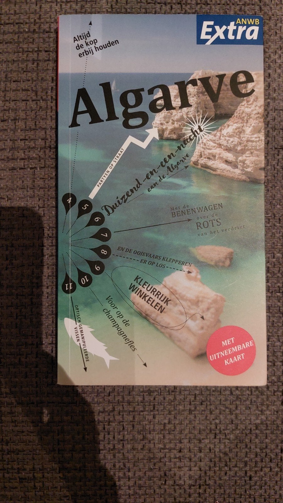 ANWB Extra Reisgids Algarve met uitneembare kaart, Europa, Ophalen of Verzenden, Reisgids of -boek, ANWB