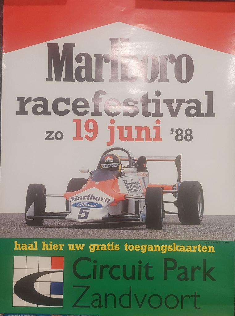 Poster Circuit Zandvoort 1988 Racefestival foto Allard Kalff, Ophalen of Verzenden, Zo goed als nieuw, Formule 1