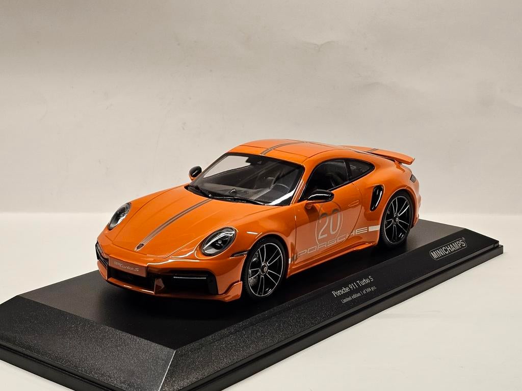 Minichamps Porsche 911 992 Turbo S 1:18, Minichamps, Auto, Nieuw, Ophalen of Verzenden