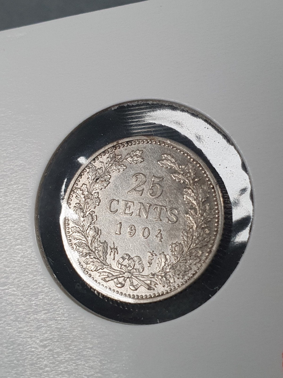 Prachtige zilveren 25 cent  Wilhelmina 1904, Postzegels en Munten, Zilver, 25 cent, Ophalen of Verzenden, Koningin Wilhelmina