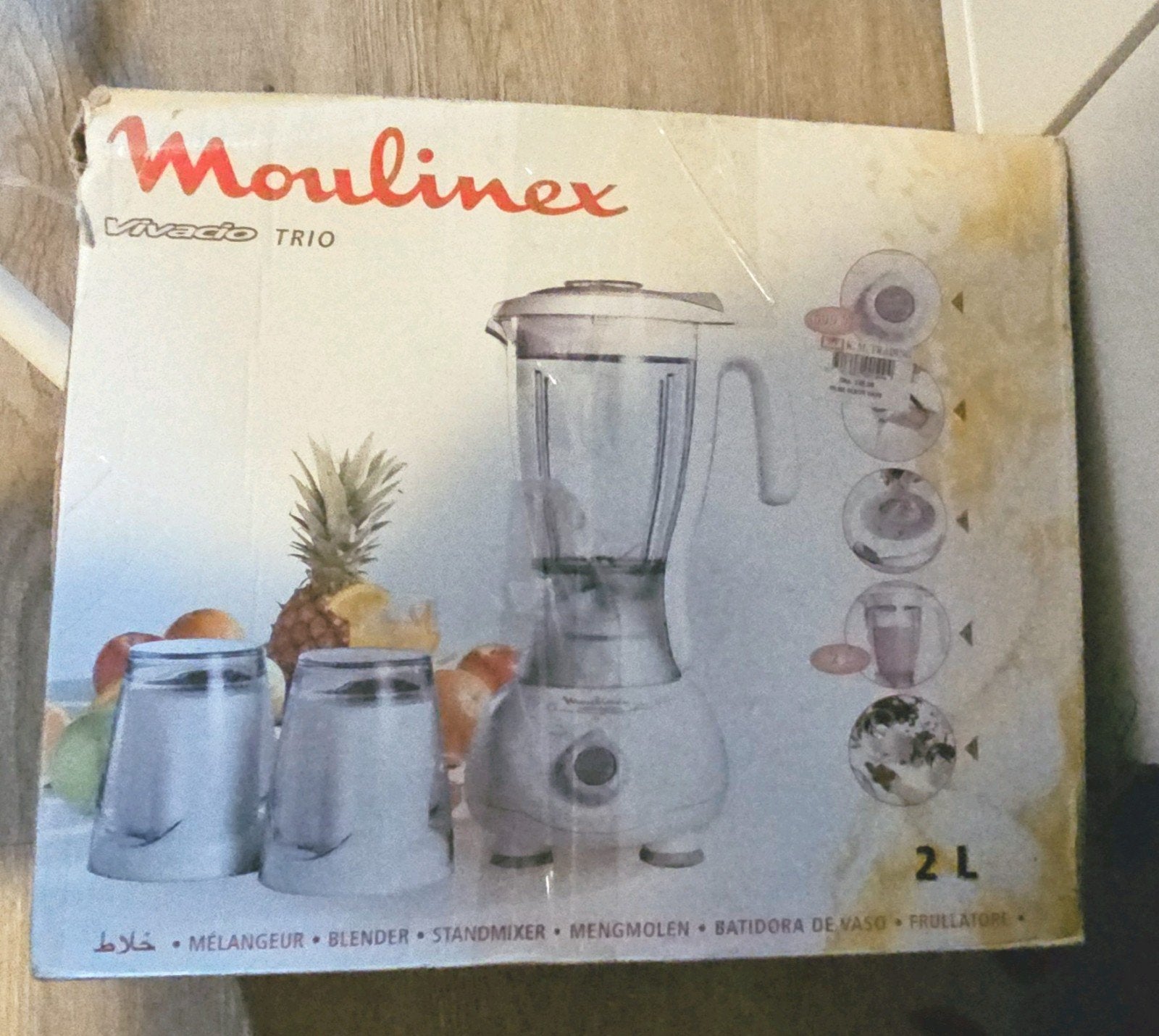 Moulinex Vivacio Trio Blender - 2L, Witgoed en Apparatuur, Blenders, Ophalen of Verzenden, Nieuw, Blender